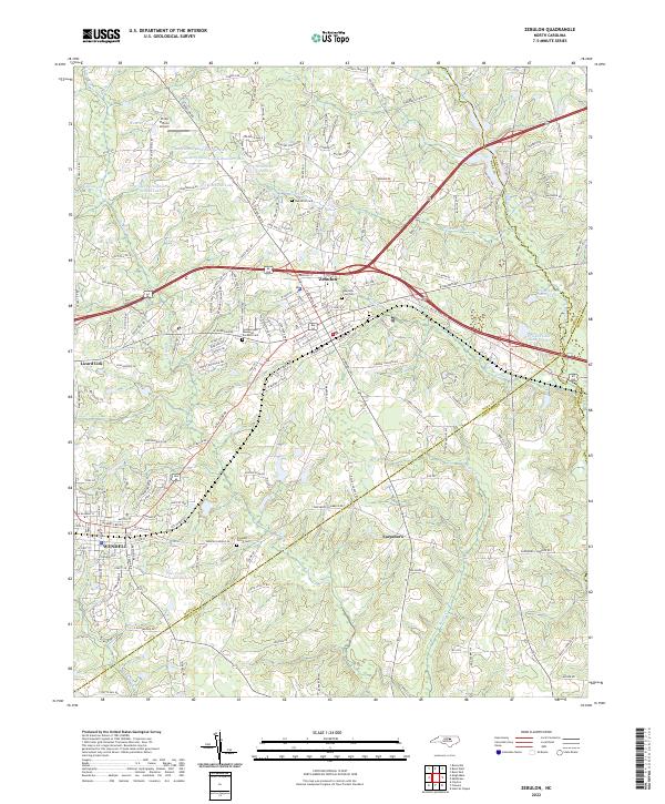 Zebulon, NC — USGS 7.5-minute topo (2022)