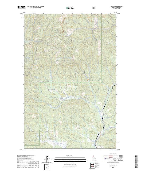 Abes Knob, ID — USGS 7.5-minute topo (2024)