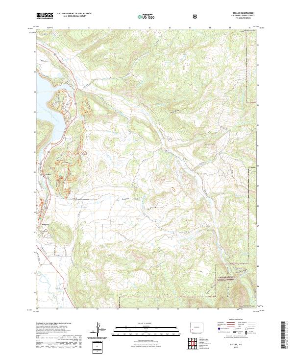 Dallas, CO — USGS 7.5-minute topo (2022)