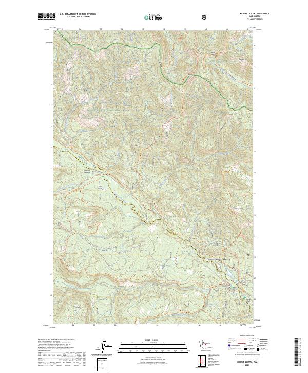 Mount Clifty, WA — USGS 7.5-minute topo (2023)