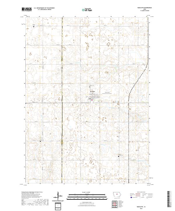 Radcliffe, IA — USGS 7.5-minute topo (2022)