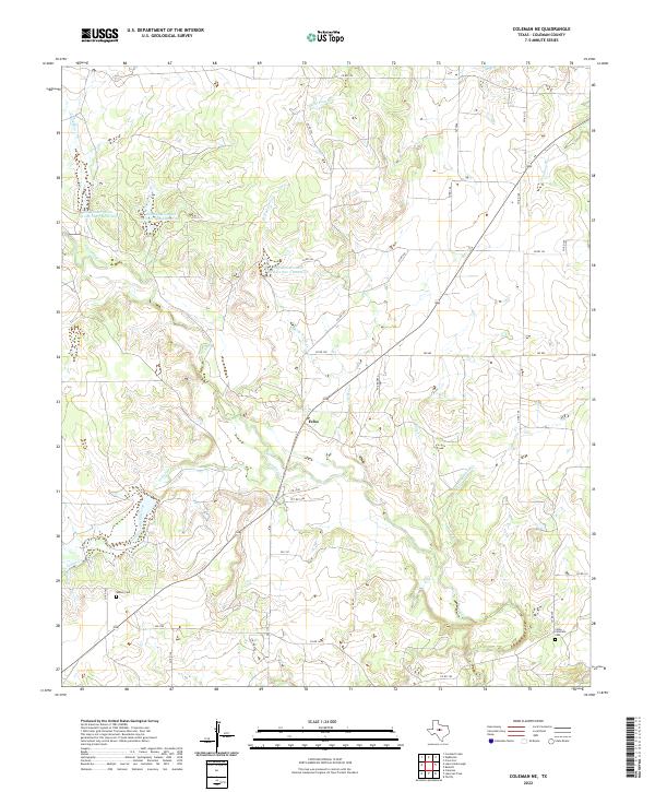 Coleman NE, TX — USGS 7.5-minute topo (2022)