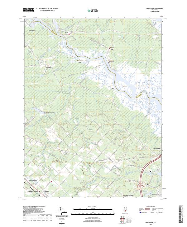 Green Bank, NJ — USGS 7.5-minute topo (2023)