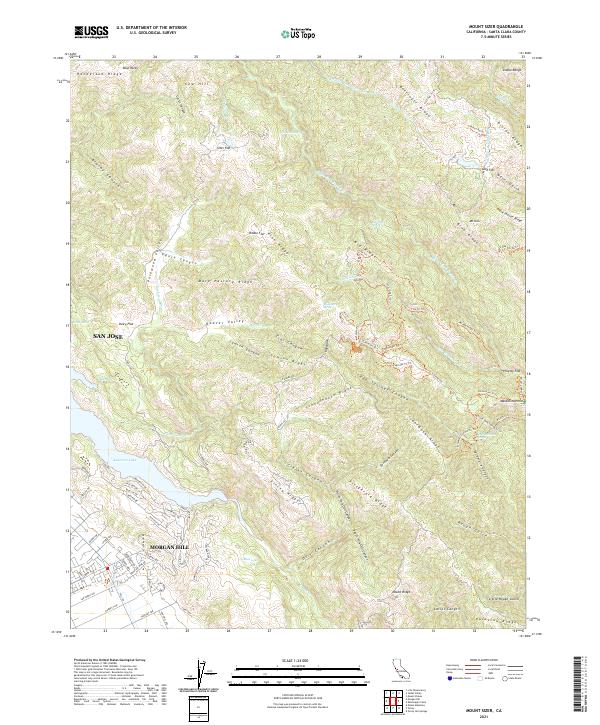 Mount Sizer, CA — USGS 7.5-minute topo (2021)