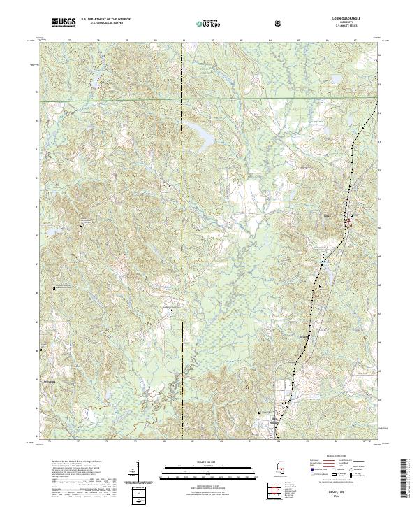Louin, MS — USGS 7.5-minute topo (2024)