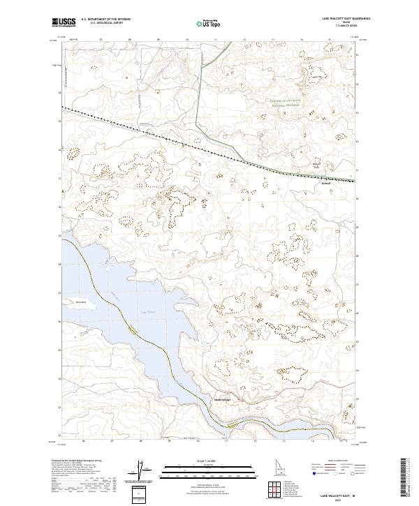 Lake Walcott East, ID — USGS 7.5-minute topo (2023)