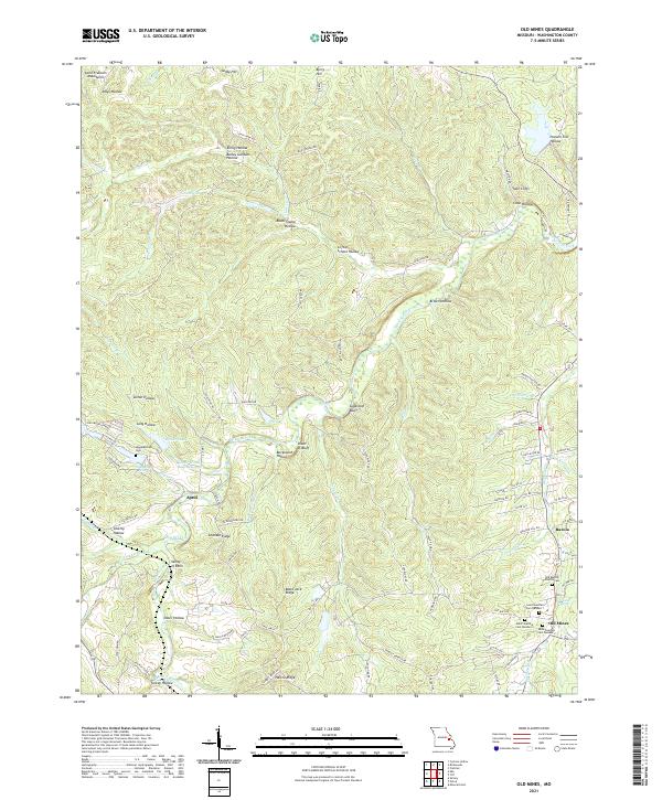Old Mines, MO — USGS 7.5-minute topo (2021)
