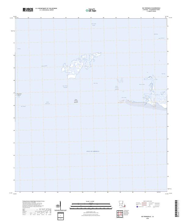 Bay Ronquille, LA — USGS 7.5-minute topo (2025)