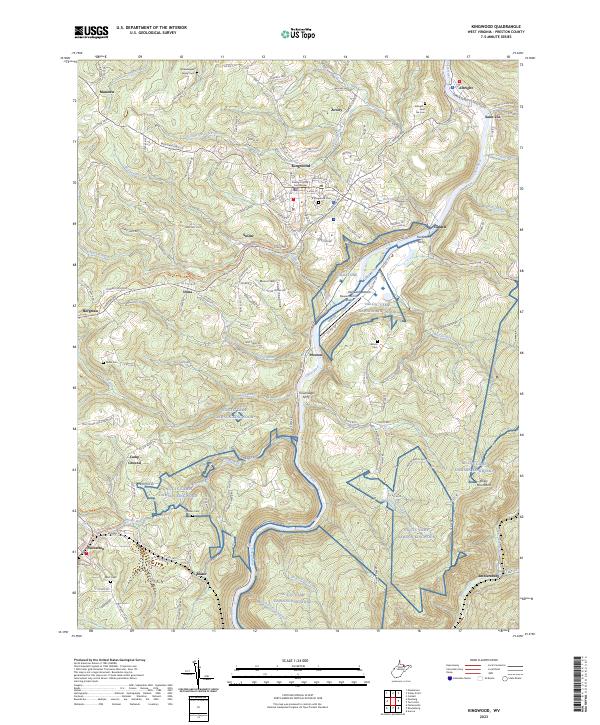 Kingwood, WV — USGS 7.5-minute topo (2023)