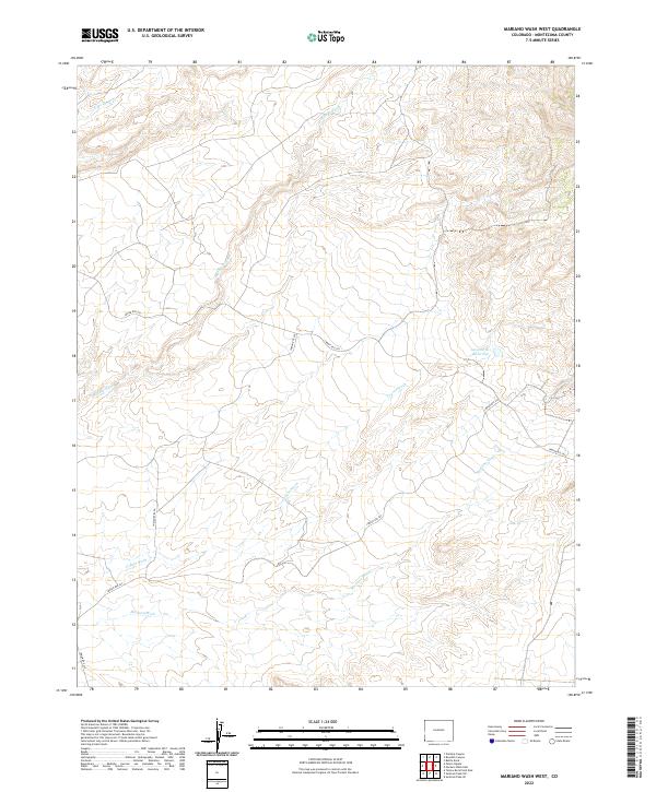 Mariano Wash West, CO — USGS 7.5-minute topo (2022)