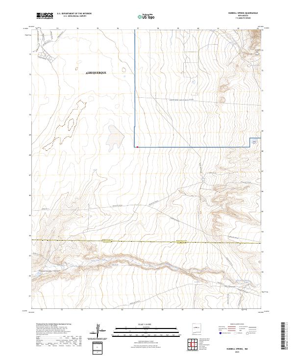 Hubbell Spring, NM — USGS 7.5-minute topo (2023)
