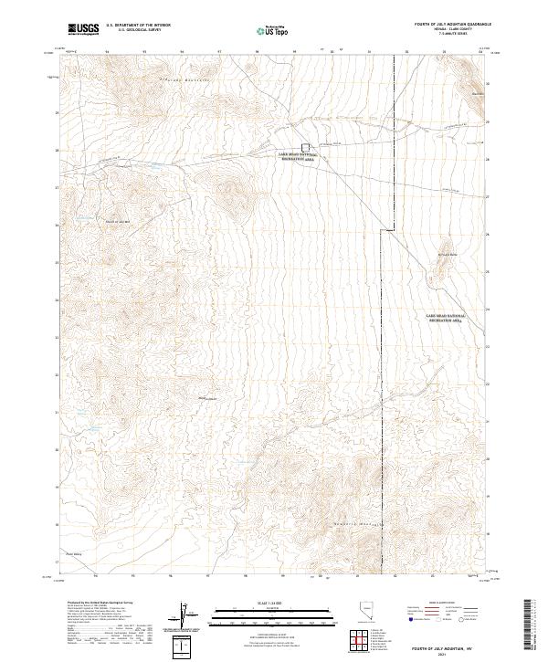 Fourth of July Mountain, NV — USGS 7.5-minute topo (2021)