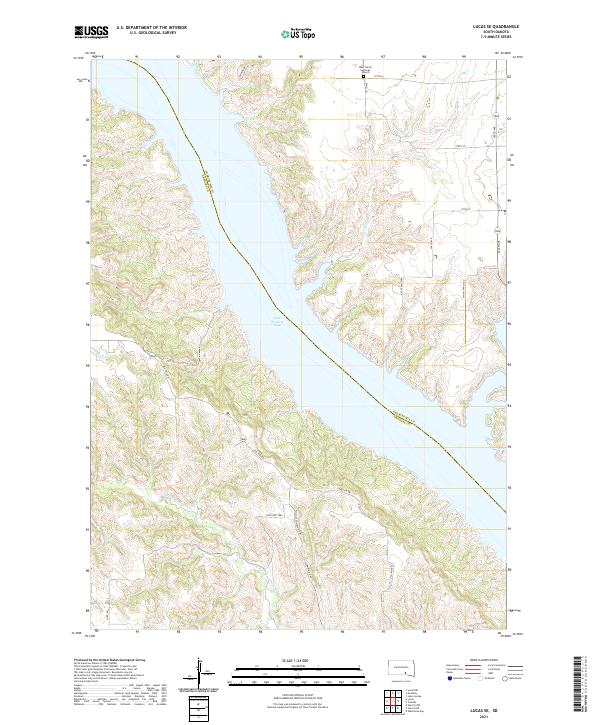 Lucas SE, SD — USGS 7.5-minute topo (2021)