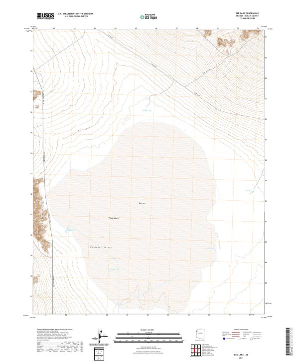 Red Lake, AZ — USGS 7.5-minute topo (2021)